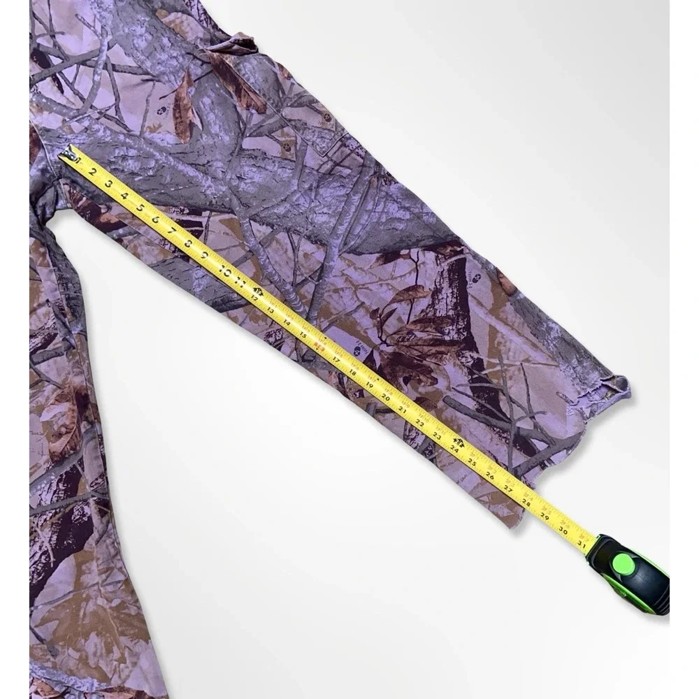 Outfitters Ridge Camo Cargo Pants Men's 34x28 Cropped Hem Realtree Purple
